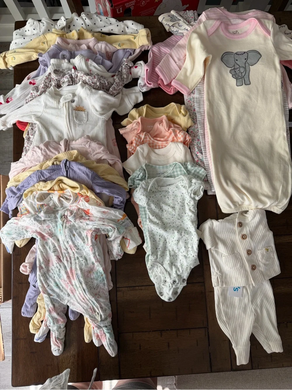 Mixed Baby PREEMIE one-Piece and Sleepwear Set in Cream, Pink, Yellow, Lavender